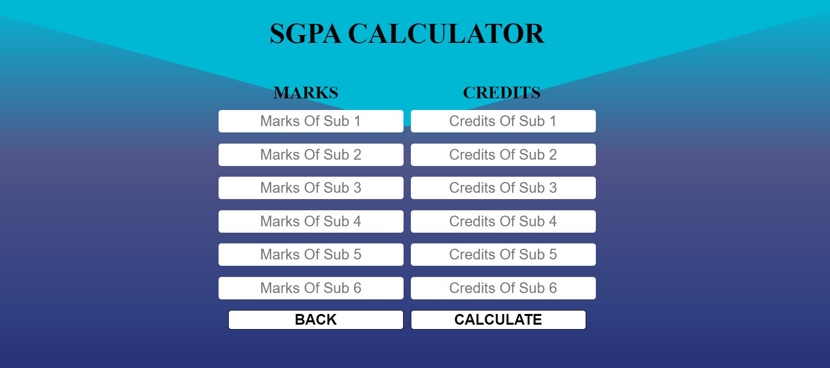 sgpa calculator